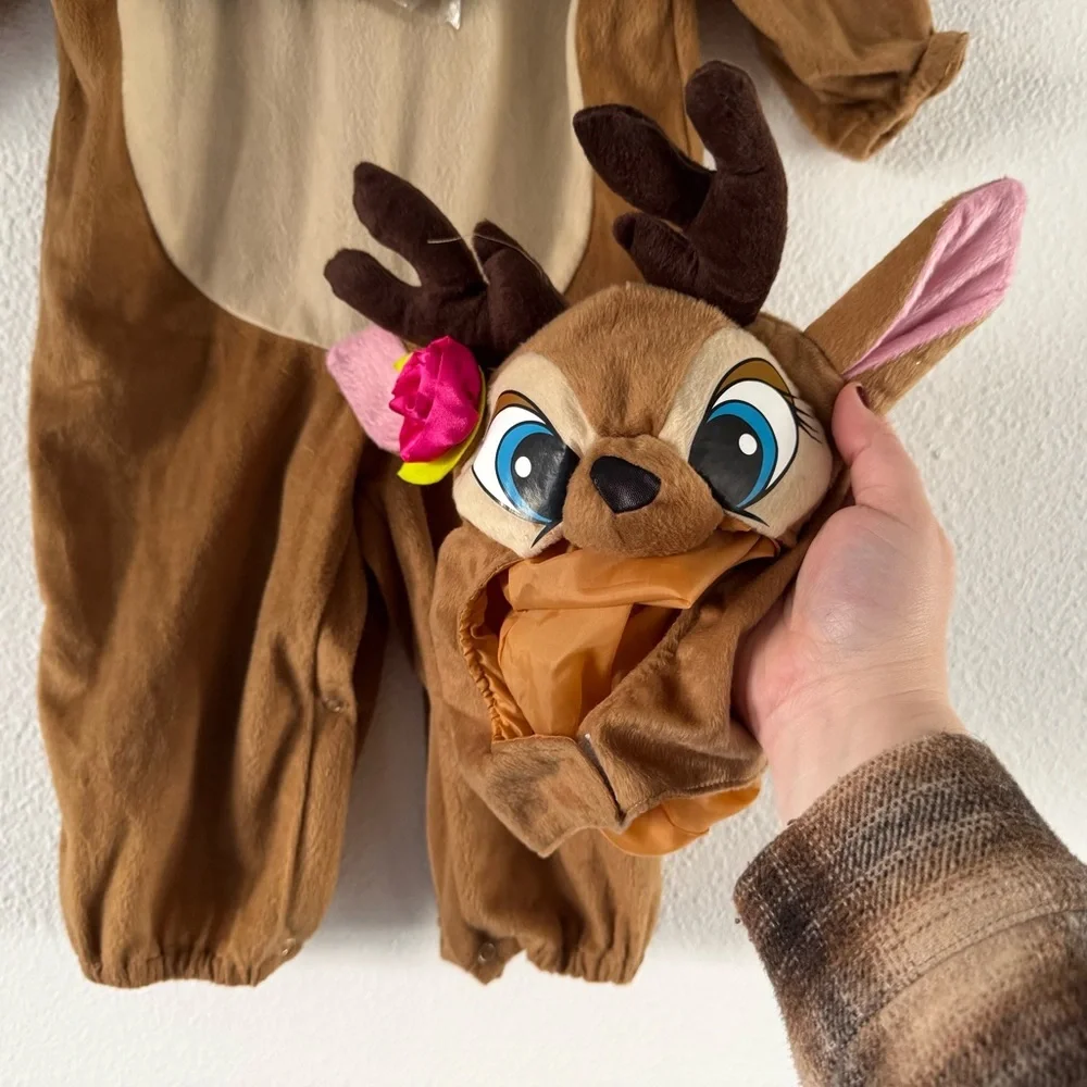 Deer Fawn Costume Woodland Forest Halloween Infant Toddler Baby Girl 12-18mth - Picture 3 of 16
